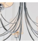 Endon Phantom Wisząca 7xE14 Powłoka Chromowana i Biały Materiał PHANTOM-7CH