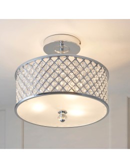 Endon Hudson Sufitowa/Plafon 3xE27 Powłoka Chromowana i Przezroczysty Kryształ HUDSON-3CH - product 2
