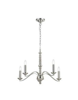 Endon Astaire Wisząca 5xE14 Powłoka z Satynowego Niklu i Naturalny Materiał ASTAIRE-5SN - product 2