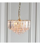 Endon Fargo Wisząca 3xE14 Powłoka z Mosiądzu i Przezroczysty Akryl FARGO-12BP