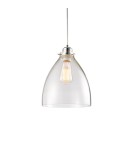 Endon Elstow Wisząca Easyfit 1xE27 Przezroczyste Szkło i Chromowana Powłoka 60874