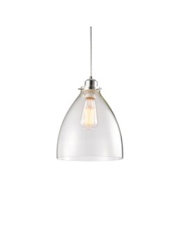 Endon Elstow Wisząca Easyfit 1xE27 Przezroczyste Szkło i Chromowana Powłoka 60874