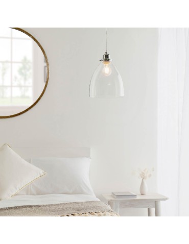 Endon Elstow Wisząca Easyfit 1xE27 Przezroczyste Szkło i Chromowana Powłoka 60874 - product 2