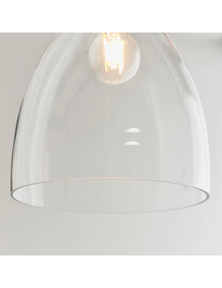 Endon Elstow Wisząca Easyfit 1xE27 Przezroczyste Szkło i Chromowana Powłoka 60874