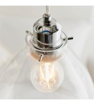 Endon Elstow Wisząca Easyfit 1xE27 Przezroczyste Szkło i Chromowana Powłoka 60874
