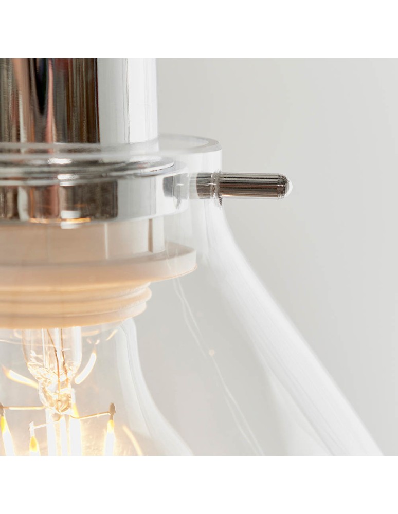 Endon Elstow Wisząca Easyfit 1xE27 Przezroczyste Szkło i Chromowana Powłoka 60874