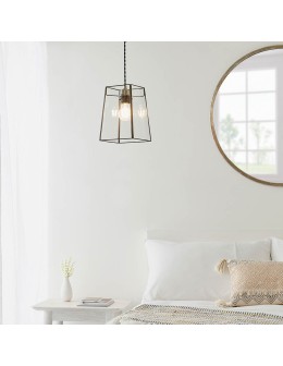 Endon Beaumont Wisząca Easyfit 1xE27 Przezroczyste Szkło i Powłoka z Antycznego Mosiądzu 60892 - product 2