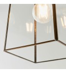 Endon Beaumont Wisząca Easyfit 1xE27 Przezroczyste Szkło i Powłoka z Antycznego Mosiądzu 60892