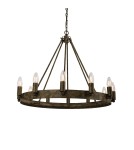 Endon Chevalier Wisząca 12xE14 Postarzana Farba Metaliczna 61026