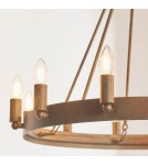 Endon Chevalier Wisząca 12xE14 Postarzana Farba Metaliczna 61026