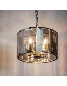 Endon Clooney Wisząca 4xE14 Szary Łupek i Przydymione Cięte Szkło 61281 - product 2