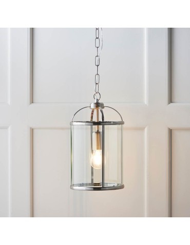 Endon Lambeth Wisząca 1xE27 Powłoka z Satynowego Niklu i Przezroczyste Szkło 70323 - product 2
