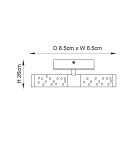 Endon Essence Ścienna/Kinkiet Łazienkowa 2xLED Powłoka Chromowana i Przezroczysty Akryl Bąbelkowy 72612