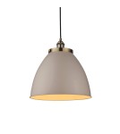 Endon Franklin Wisząca 1xE27 Powłoka w Kolorze Taupe i Antycznego Mosiądzu 76327