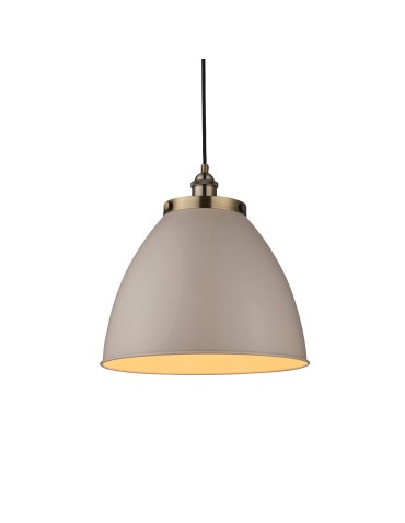 Endon Franklin Wisząca 1xE27 Powłoka w Kolorze Taupe i Antycznego Mosiądzu 76327