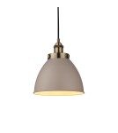 Endon Franklin Wisząca 1xE27 Powłoka w Kolorze Taupe i Antycznego Mosiądzu 76328