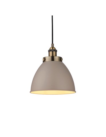 Endon Franklin Wisząca 1xE27 Powłoka w Kolorze Taupe i Antycznego Mosiądzu 76328