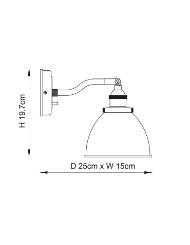 Endon Franklin Ścienna/Kinkiet 1xE14 Powłoka w Kolorze Taupe i Antycznego Mosiądzu 76330 - product 2