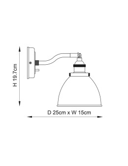 Endon Franklin Ścienna/Kinkiet 1xE14 Powłoka w Kolorze Taupe i Antycznego Mosiądzu 76330 - product 2