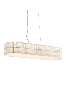 Endon Verina Wisząca 1xLED Przezroczysty Kryształ i Chromowana Powłoka 76514