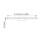 Endon Moda Ścienna/Kinkiet Łazienkowa 1xLED Efekt Chromu i Matowy Plastik 76657