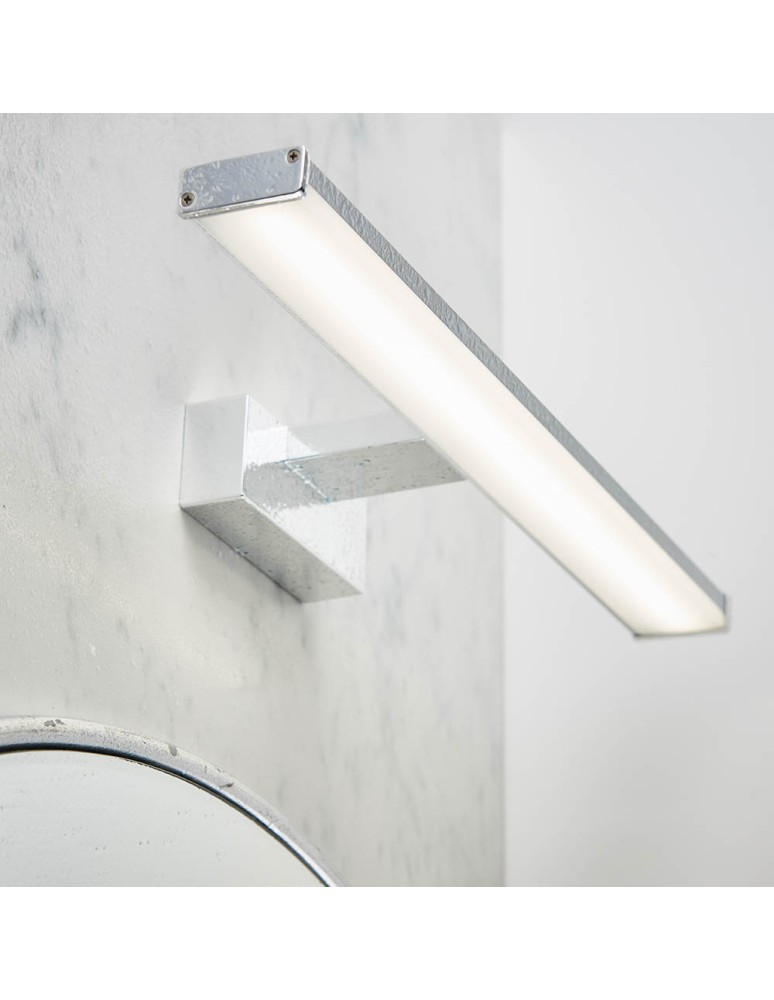 Endon Axis Ścienna/Kinkiet Łazienkowa 1xLED Efekt Chromu i Matowy Plastik 76658