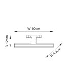 Endon Axis Ścienna/Kinkiet Łazienkowa 1xLED Efekt Chromu i Matowy Plastik 76658
