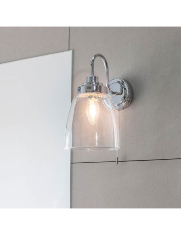 Endon Ashbury Ścienna/Kinkiet Łazienkowa 1xE14 Przezroczyste Szkło i Chromowana Powłoka 77088 - product 2