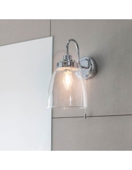 Endon Ashbury Ścienna/Kinkiet Łazienkowa 1xE14 Przezroczyste Szkło i Chromowana Powłoka 77088 - product 2