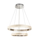 Endon Celeste Wisząca 2xLED Powłoka Chromowana i Przezroczysty Kryształ 78701