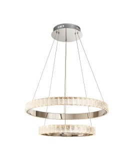 Endon Celeste Wisząca 2xLED Powłoka Chromowana i Przezroczysty Kryształ 78701