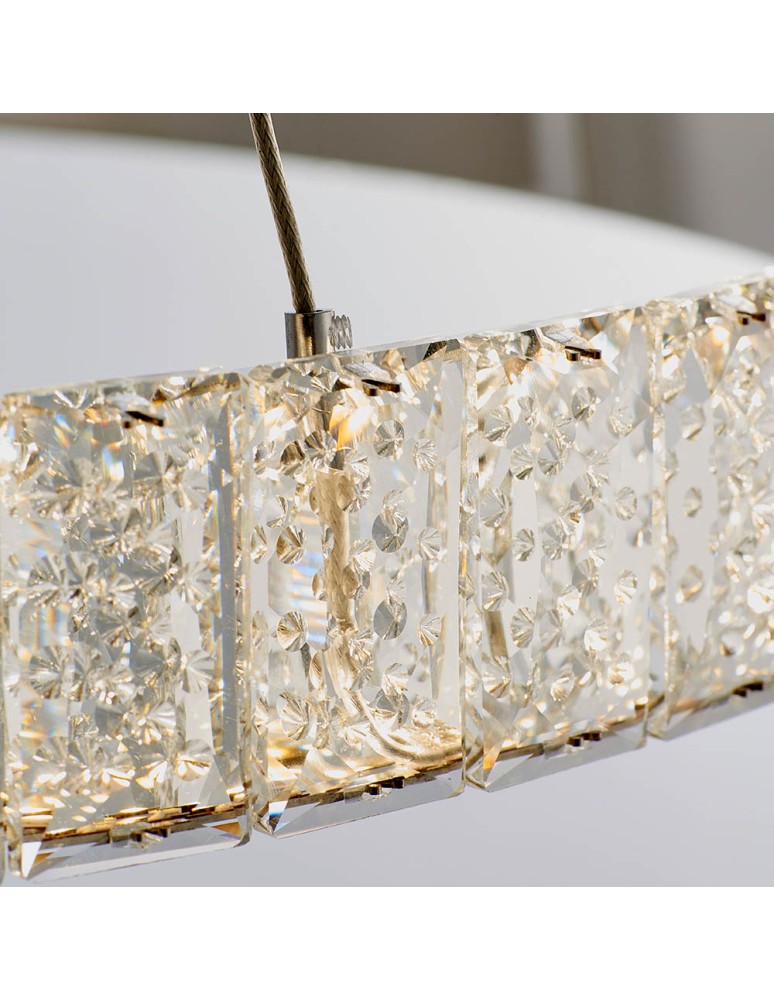 Endon Celeste Wisząca 2xLED Powłoka Chromowana i Przezroczysty Kryształ 78701