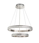Endon Celeste Wisząca 2xLED Powłoka Chromowana i Przezroczysty Kryształ 78701