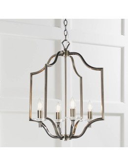 Endon Lainey Wisząca 4xE14 Powłoka z Antycznego Mosiądzu i Przezroczysty Kryształ 81916 - product 2