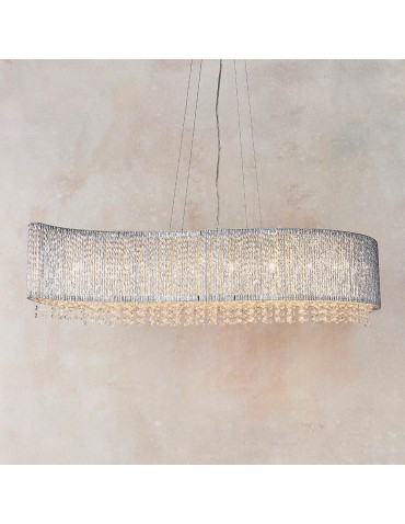 Endon Galina Wisząca 8xG9 Powłoka Chromowana i Przezroczysty Kryształ 81979 - product 2