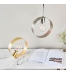 Endon Hoop Wisząca 1xE27 Powłoka ze Szczotkowanego Niklu 90454