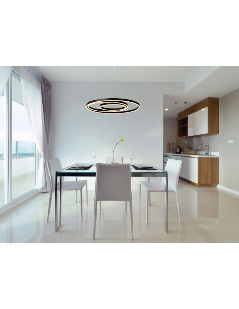 LED pendant lamps - Lucide TRINITI LED pendant black white 46402/99/30 - product kolory-swiatla.pl 11