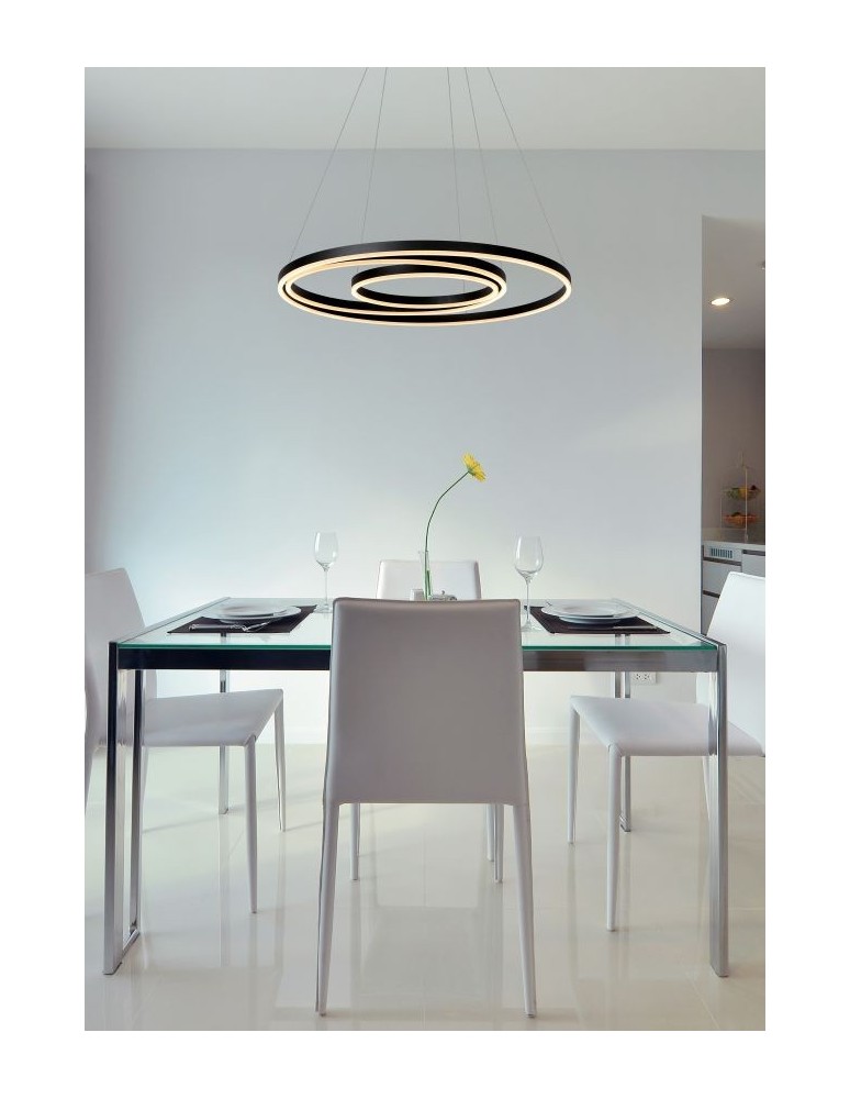 LED pendant lamps - Lucide TRINITI LED pendant black white 46402/99/30 - product kolory-swiatla.pl 12