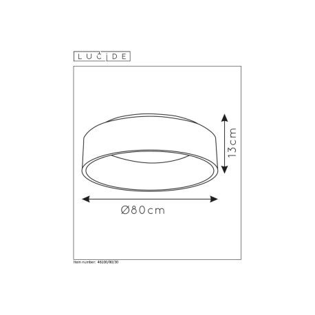 Lucide TALOWE Sufitowa LED czarny biały 46100/80/30