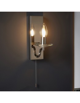 Endon Garland Ścienna/Kinkiet Łazienkowa 1xG9 Powłoka z Polerowanego Niklu i Przezroczysty Kryształ 92959 - product 2