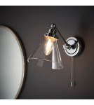 Endon Faraday Ścienna/Kinkiet Łazienkowa 1xG9 Chromowana Powłoka i Przezroczyste Szkło 93853