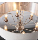 Endon Highclere Wisząca 6xE14 Powłoka ze Szczotkowanego Chromu i Naturalne Płótno 94357
