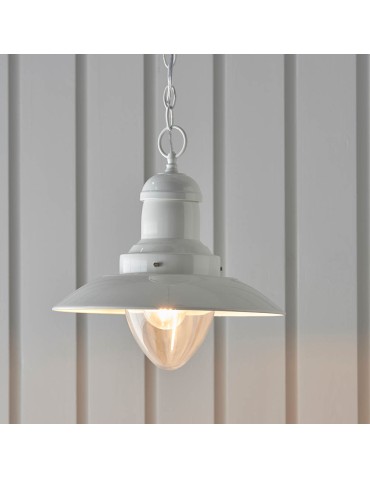 Endon Polperro Wisząca 1xE27 Kremowy Połysk i Przezroczyste Szkło 94371 - product 2