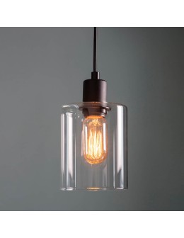 Endon Toledo Wisząca 1xE27 Matowe Czarne i Przezroczyste Szkło 95472 - product 2