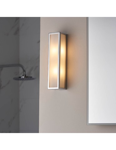 Endon Newham Ścienna/Kinkiet Łazienkowa 2xG9 Chromowana Powłoka i Matowe Szkło 96137 - product 2