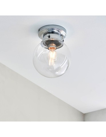 Endon Cheswick Sufitowa/Plafon Łazienkowa 1xE27 Chromowana Powłoka i Przezroczyste Szkło 96138 - product 2