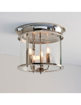 Endon Hampworth Sufitowa/Plafon 3xE14 Powłoka z Jasnego Niklu i Przezroczyste Szkło 96153 - product 2