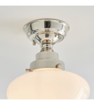 Endon Camberley Sufitowa 1xE27 Powłoka z Jasnego Niklu i Opalowe Szkło 96171