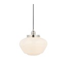 Endon Camberley Wisząca 1xE27 Powłoka z Jasnego Niklu i Opalowe Szkło 96174