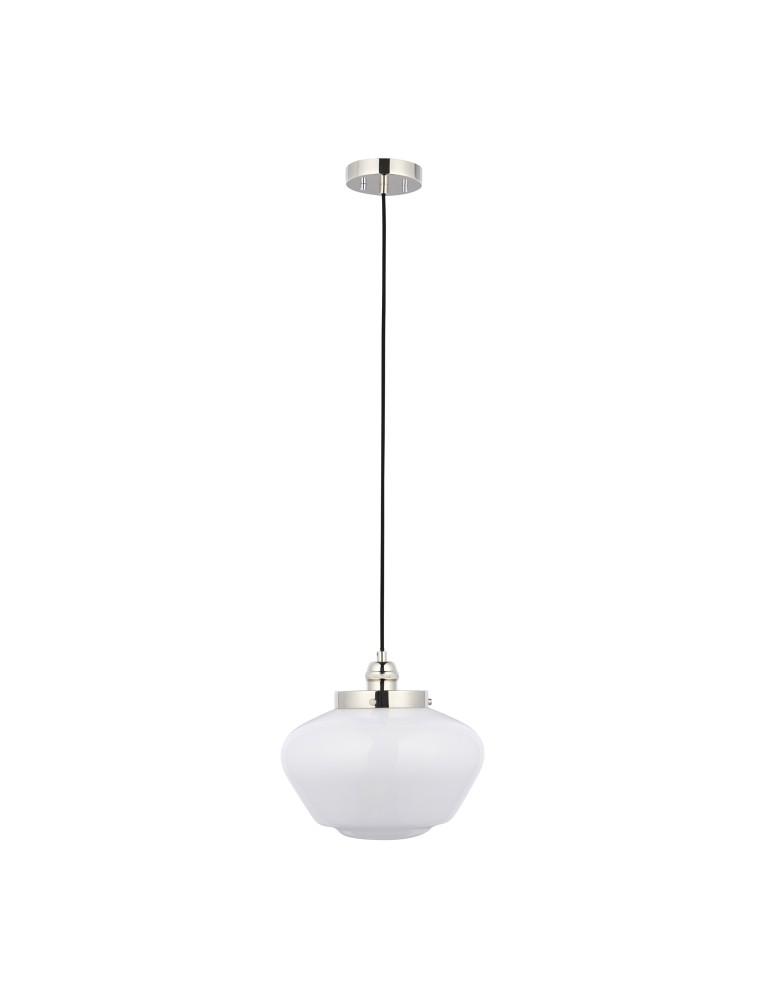 Endon Camberley Wisząca 1xE27 Powłoka z Jasnego Niklu i Opalowe Szkło 96174